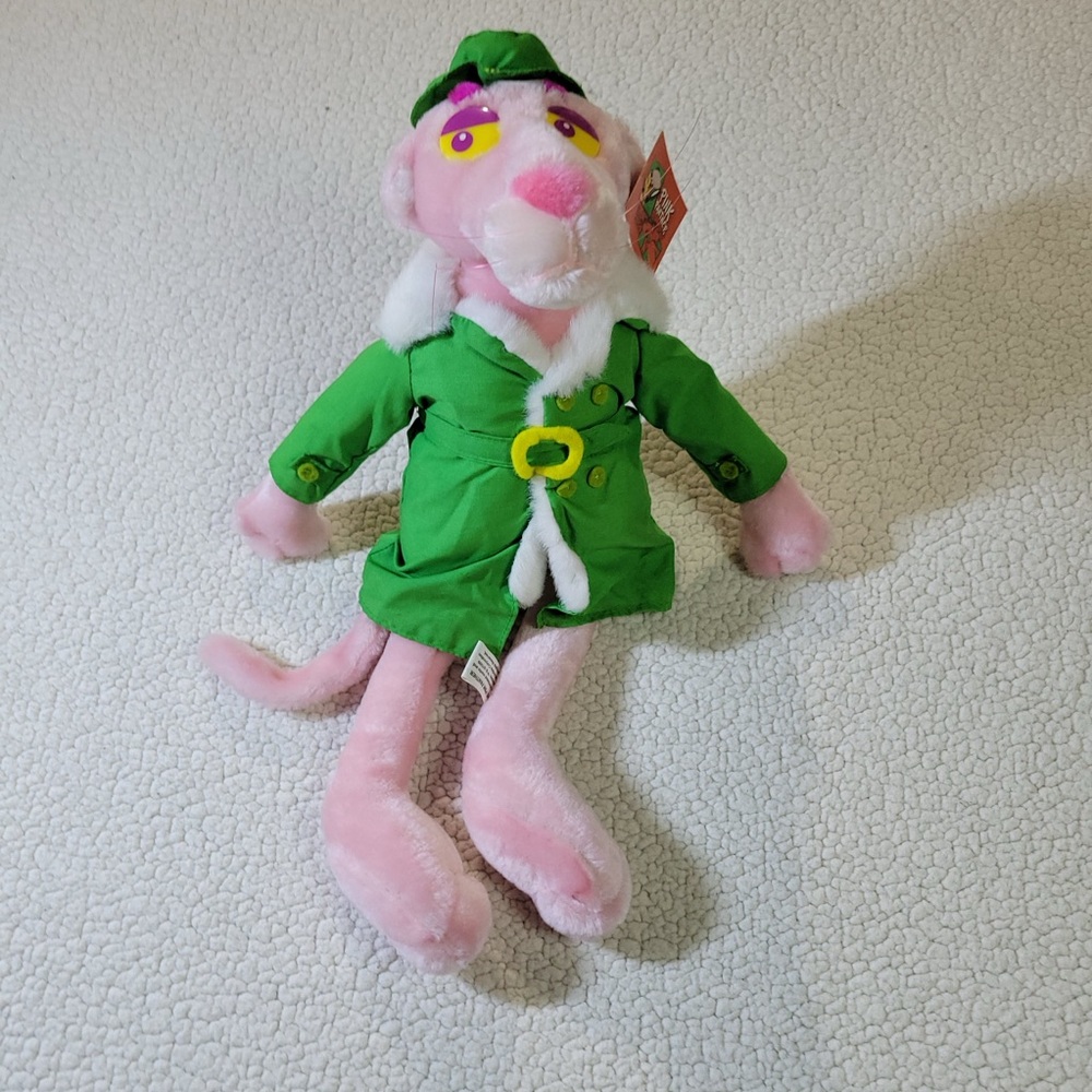 Pink Panther Detective Plush 19" Green Coat 1999 NWT